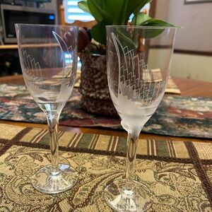 4 Lalique champagne glasses